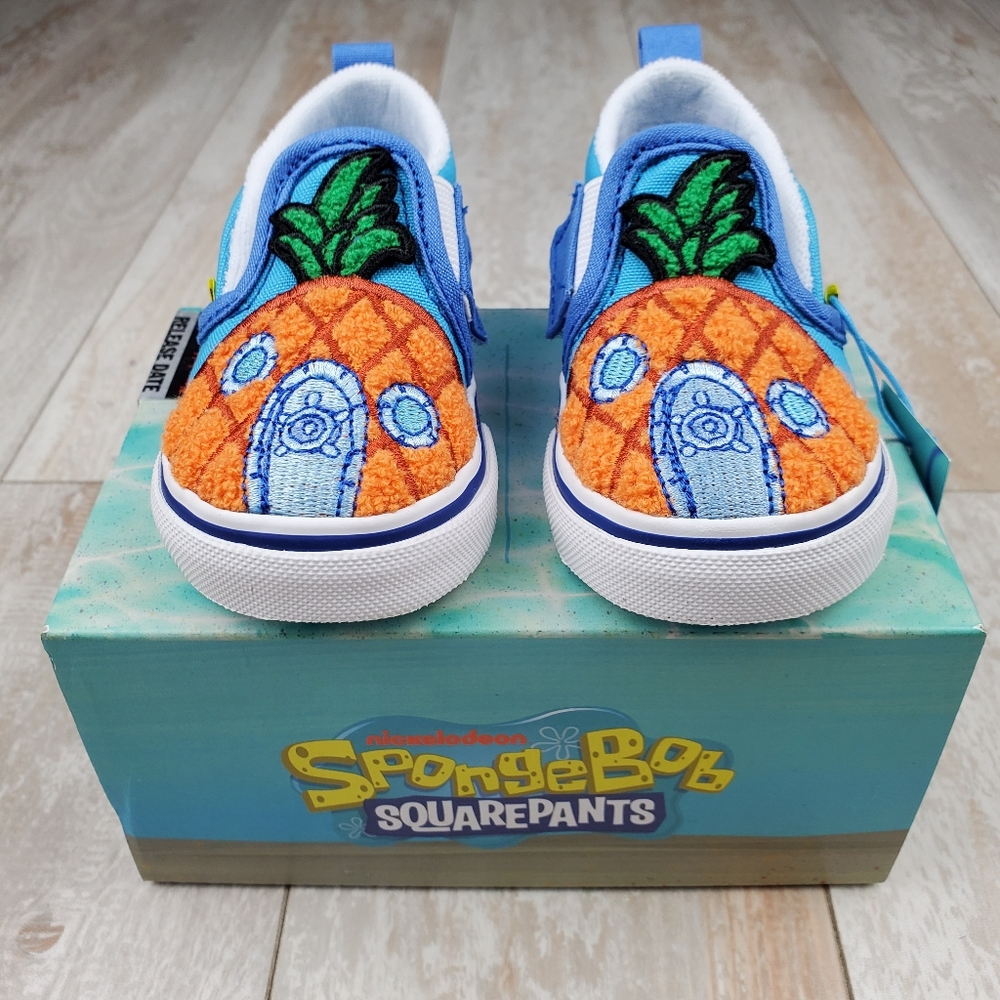 Vans X SpongeBob Slip On Velcro 124 Conch … - Picture 12 of 12